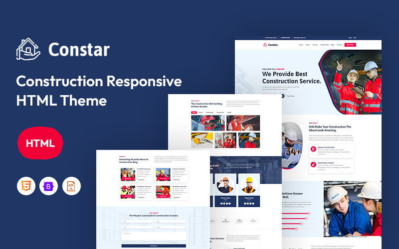 Constar – Website-Vorlage für den Bau