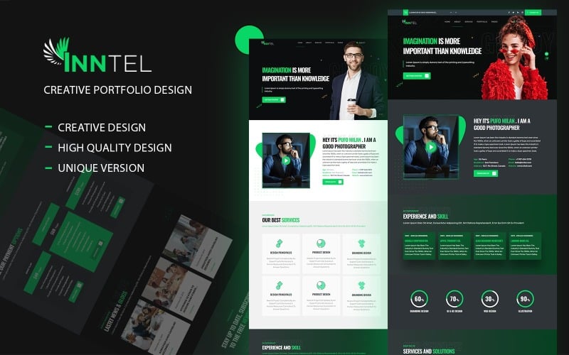Inntel - Plantilla para Sitio Web de Portafolio Personal