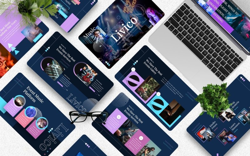 Livico - Musical Creative Powerpoint-mall