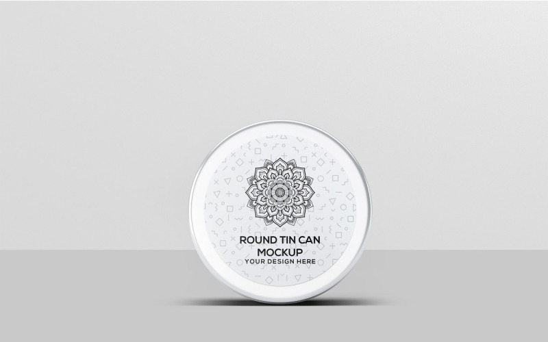 Small Round Tin Can Mockup