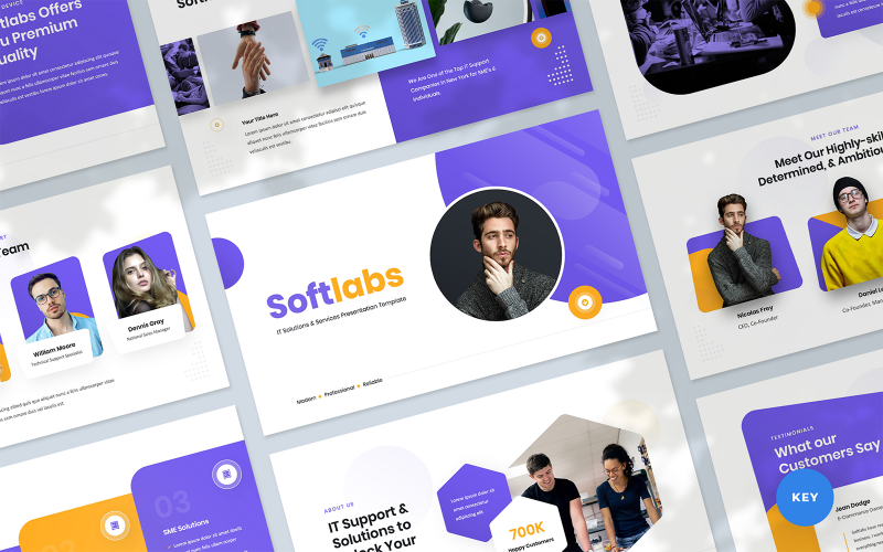 Softlabs – Präsentations-Keynote-Vorlage für IT-Lösungen und -Services