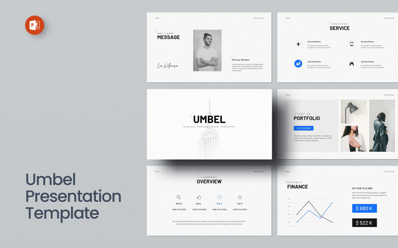 Umbel Minimal PowerPoint prezentační šablona
