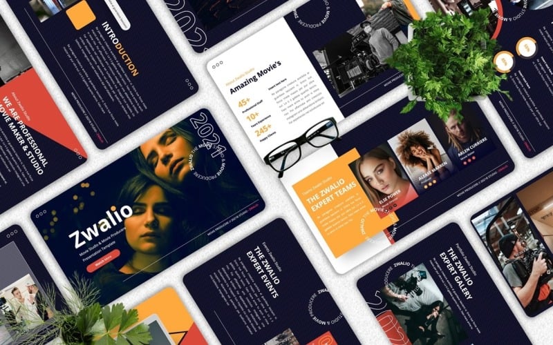 Zwalio – Movie Maker Googleslide sablon