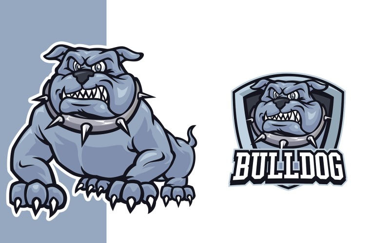 Bulldog Maskot Logo Şablonu