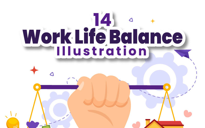 14 Ilustración de equilibrio de vida laboral