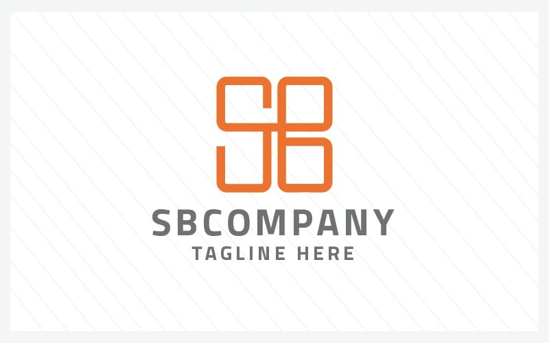 Modelo de logotipo Pro da letra S e B da empresa SB