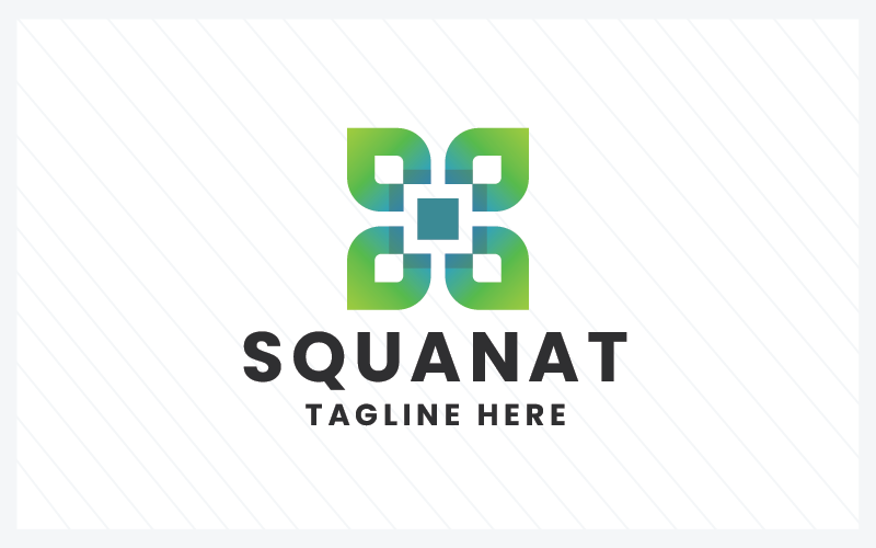 Шаблон логотипу Square Nature Pro