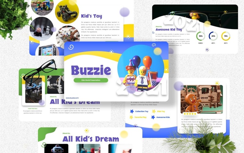 Buzzie — szablon prezentacji dla dzieci World