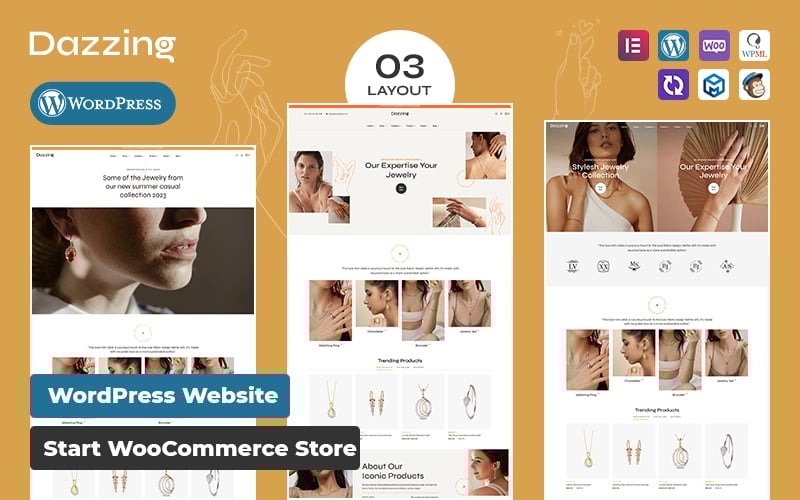 Dazzing - Tema responsivo de WooCommerce para joyerías