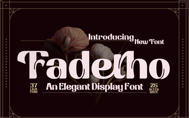 Fadetho | Elegant display teckensnitt