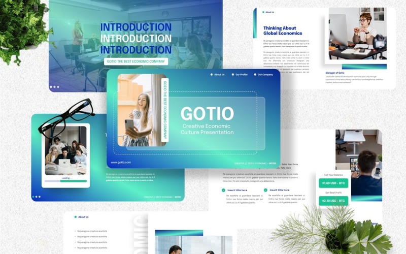Gotio - Creatieve economische cultuur Googleslide-sjabloon