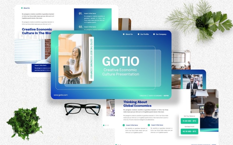 Gotio - Modèle PowerPoint de culture économique créative