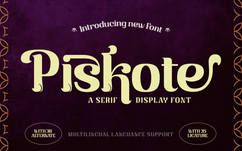 Piskote | Serif kijelző betűtípus