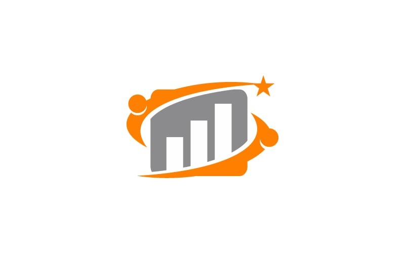 Plantilla de logotipo de coaching de vida empresarial de éxito