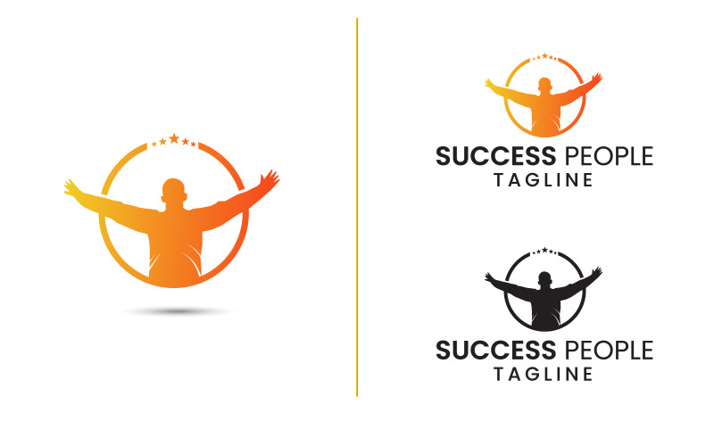 Succes mensen logo ontwerp
