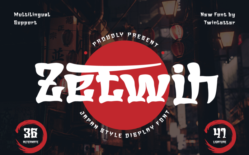 Zetwih | Шрифт дисплея Японії