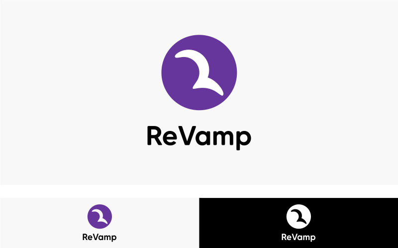 Sjabloon voor modern R-letter _ ReVamp-logo
