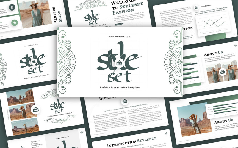 Stiluppsättning Mode Multipurpose PowerPoint presentationsmall