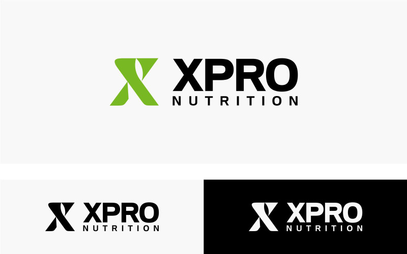 X Lettera _ MODELLO DI LOGO DI NUTRIZIONE XPRO