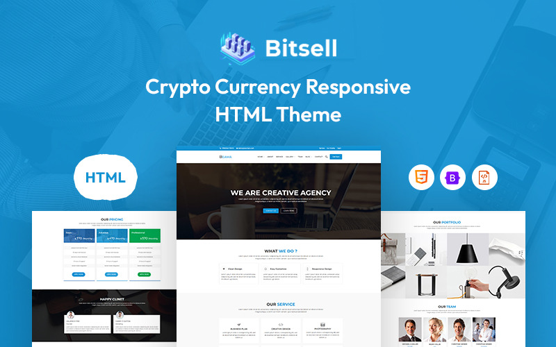 Bitsell – šablona webových stránek pro kryptoměny