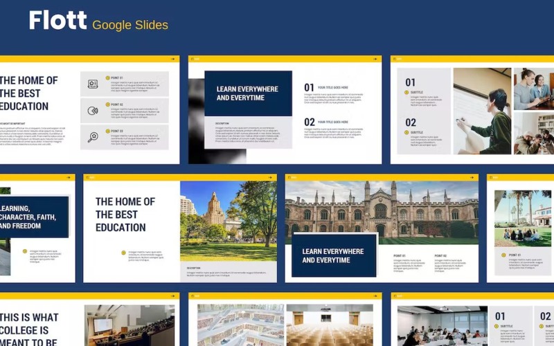 Flott - Onderwijssjabloon Google Presentaties