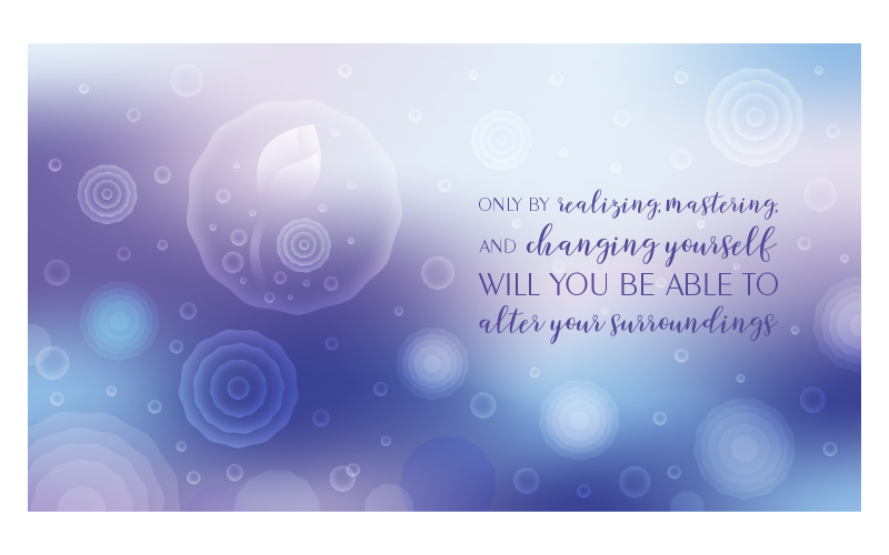 Inspirational Background 14400x8100px In Purple Color Scheme With Message About Mastering Yourself