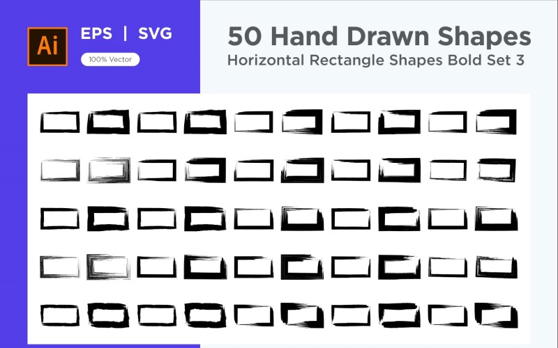 Horizontal Rectangle Shape Bold 50_Set V 3