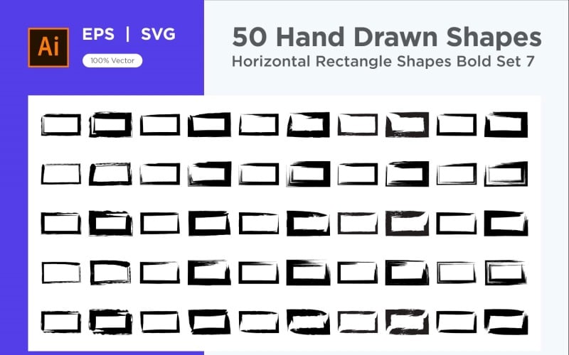 Horizontal Rectangle Shape Bold 50_Set V 7