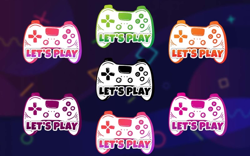 Création de logo de jeu créatif Let's Play