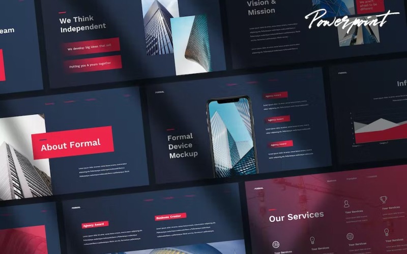 Formal - Plantilla de PowerPoint de negocios tecnológicos