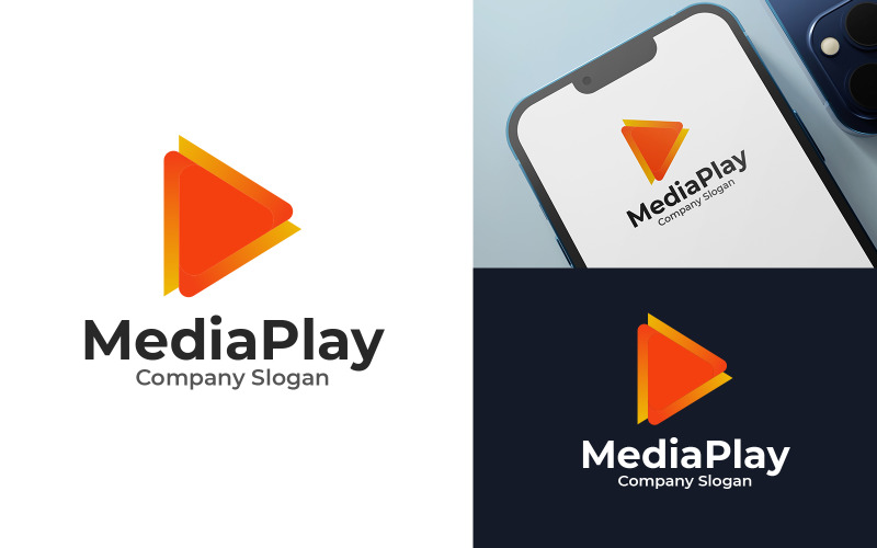 Modello di progettazione del logo MediaPlay