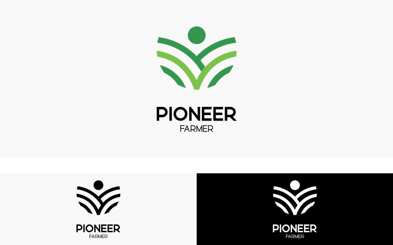 Шаблон дизайна логотипа Pioneer Farmer