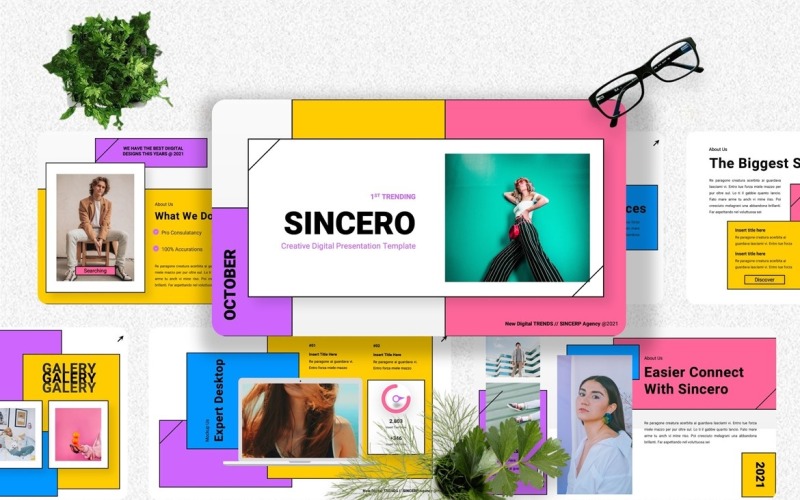Sincero - Modèle Googleslide numérique créatif