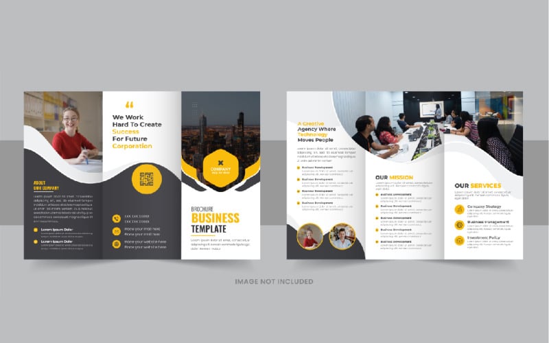 Creative Business Trifold Brochure layout - TemplateMonster