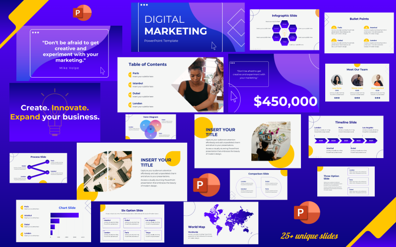 PPT-Vorlage für digitales Marketing