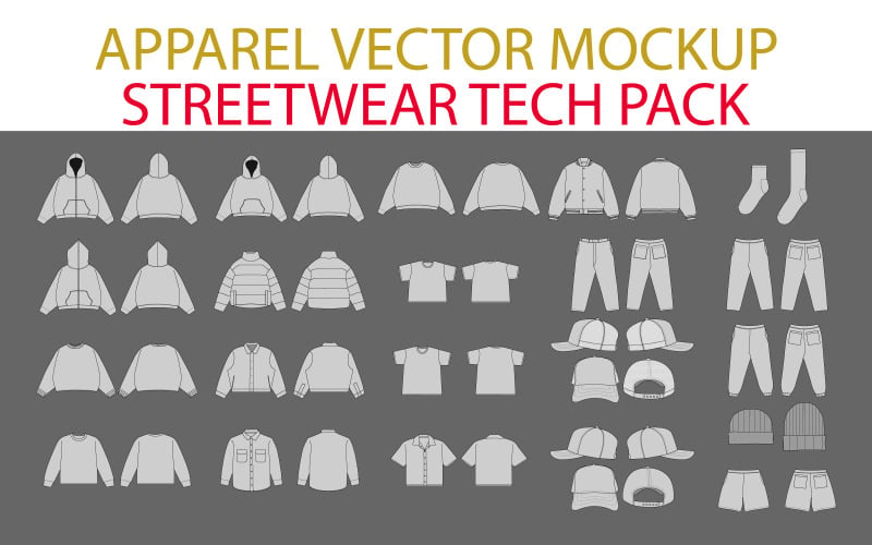 Streetwear-Vektor-Mockup-Bundle