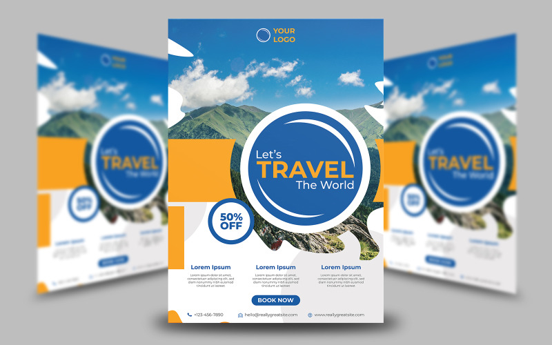 Travel The World Flyer Template #344009 - TemplateMonster