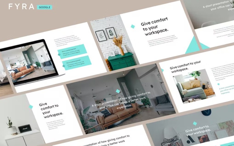 FYRA - Moderne Google Presentaties-sjabloon