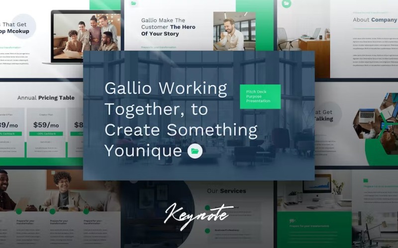 Galio – Keynote-Vorlage für digitales Marketing