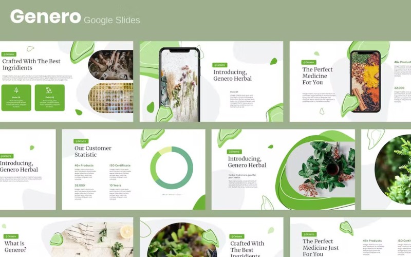 Genero - Tema de ervas e bem-estar Google Slides