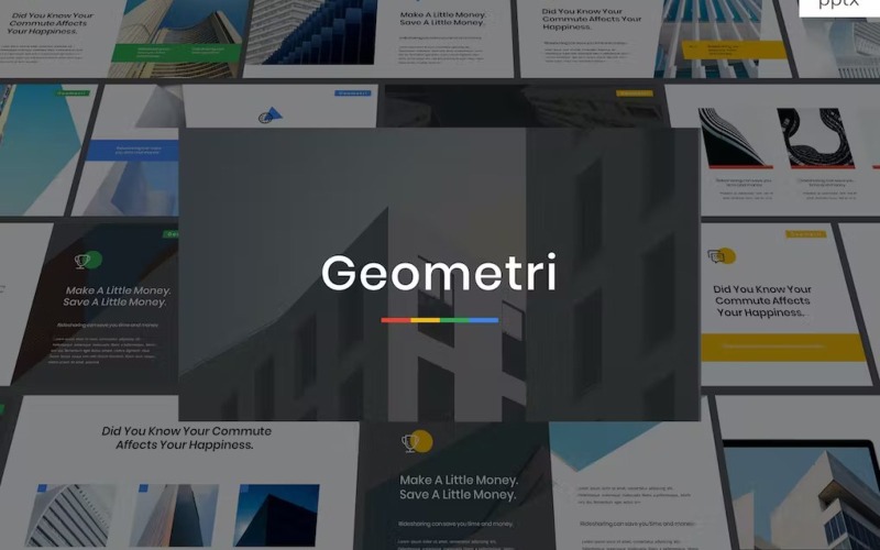 Geometrie – Mehrzweck-Powerpoint-Vorlage - TemplateMonster