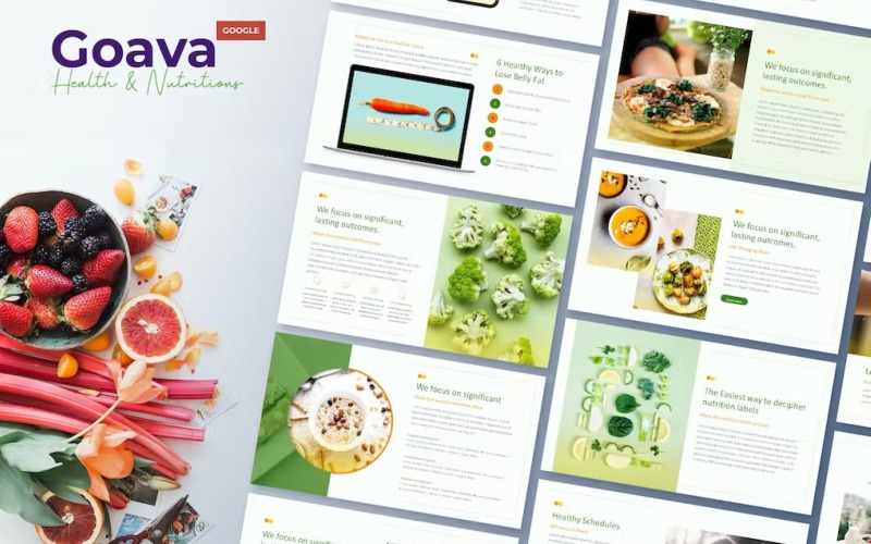 Modelos do Google Slides da loja de nutrição - Temas do Google Slides ...