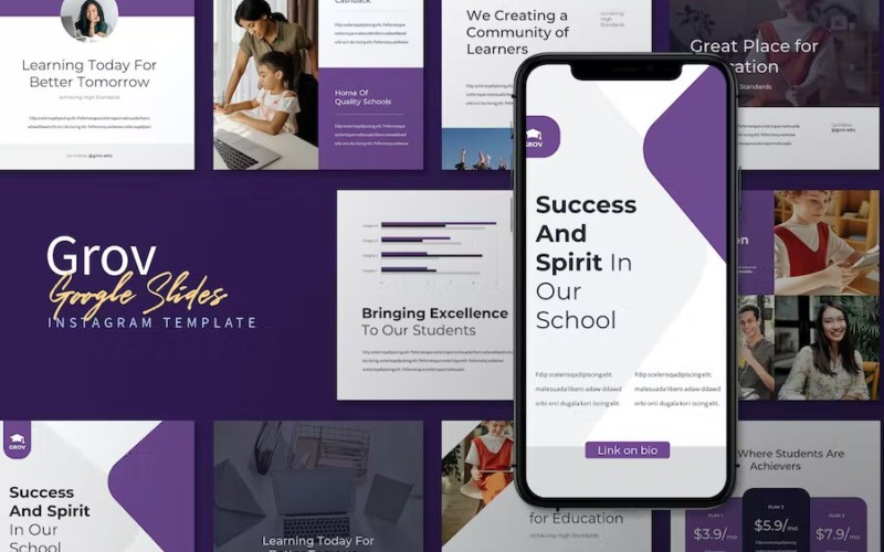 Grov - Education Theme Instagram Google Slides