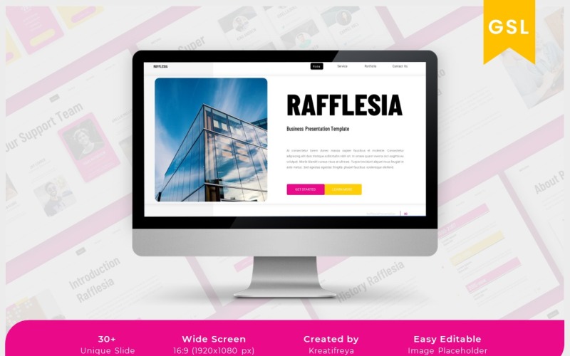Rafflesia - Modello di creatività aziendale di Google Slide