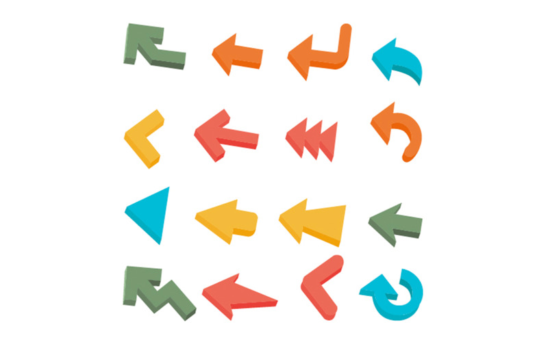 Illustration de flèches colorées