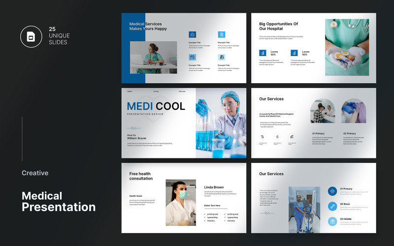 Modèle de présentation médicale googleslide