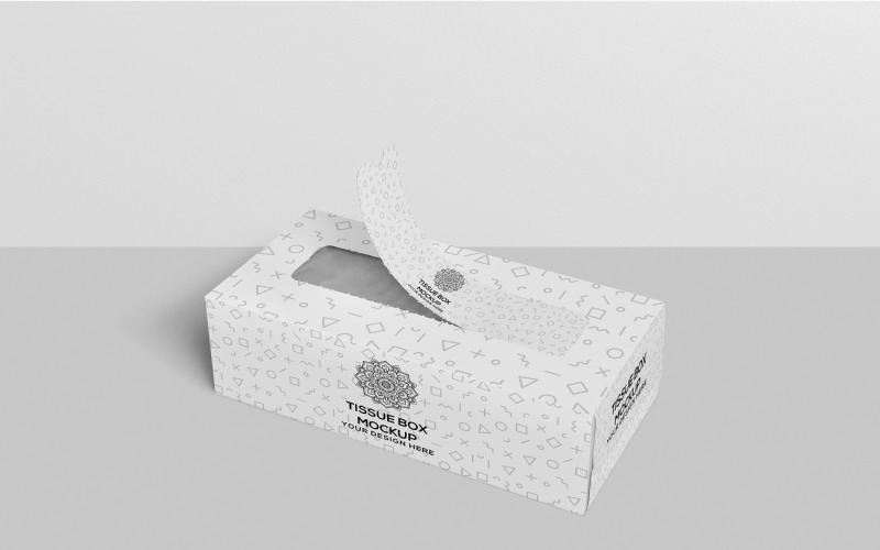 Scatola del tessuto - Mockup di scatola di carta velina