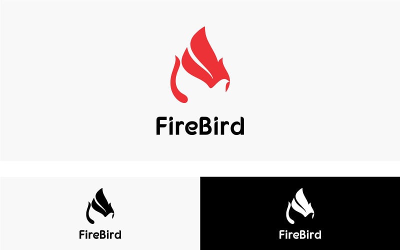 Fire Bird optie 2 Logo ontwerpsjabloon