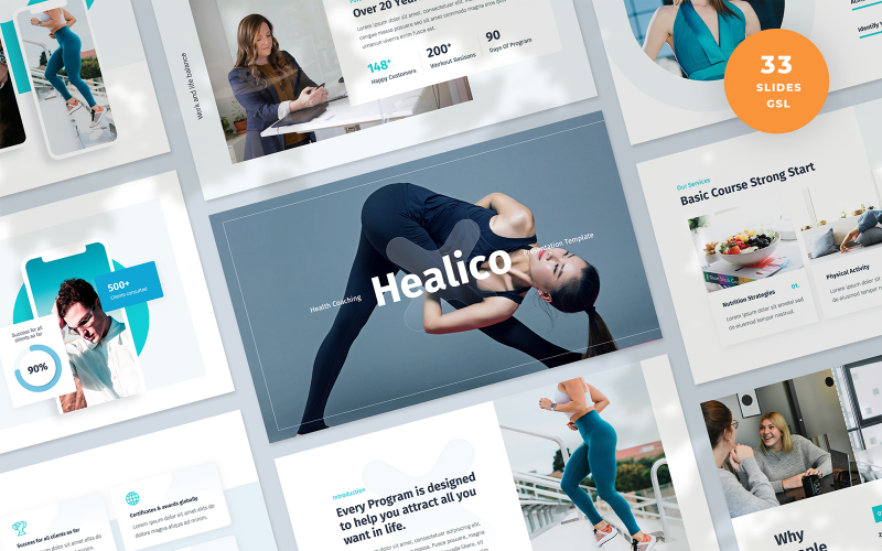 Healico - Plantilla de diapositivas de Google para presentación de asesoramiento de salud