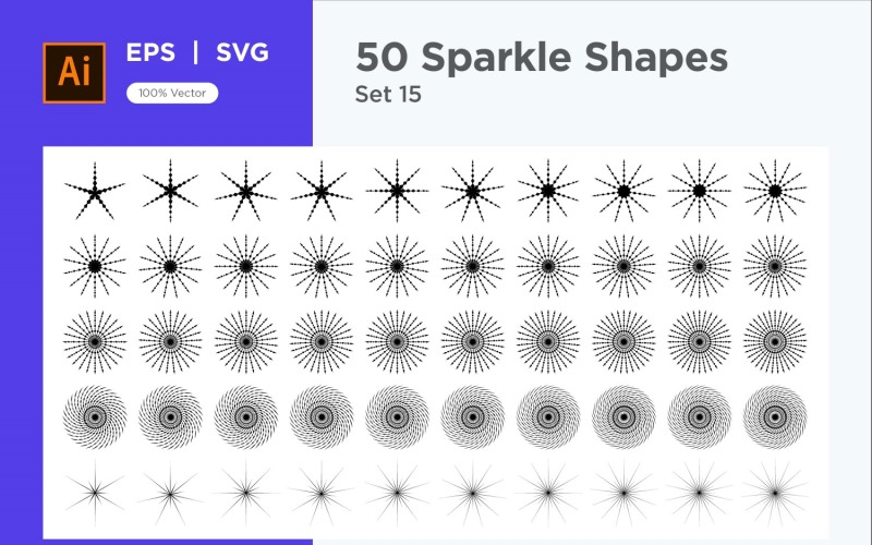 Sparkling form symbol skylt Set 50-V3-15